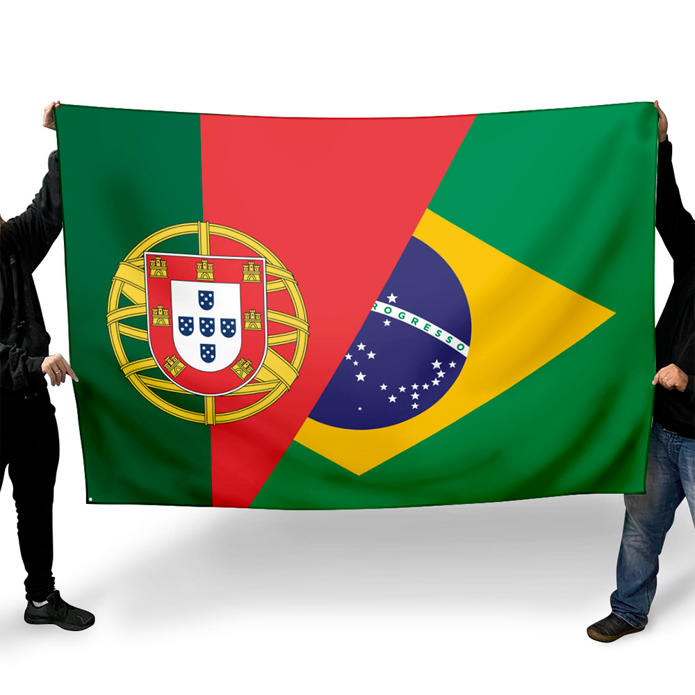 Bandeira - Brasil e Portugal - JAW PERSONALIZADOS